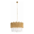 MAXLIGHT P0284 - Lampadario a sospensione con catena VOGUE 12xE14/40W/230V diametro 60 cm oro