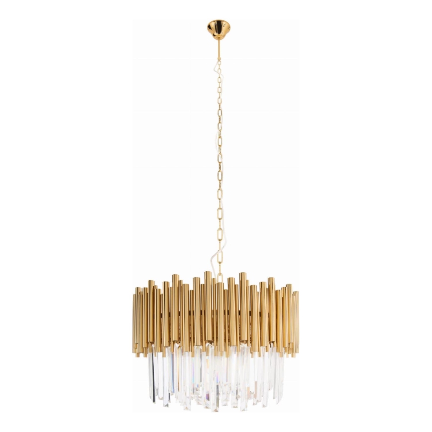 MAXLIGHT P0284 - Lampadario a sospensione con catena VOGUE 12xE14/40W/230V diametro 60 cm oro