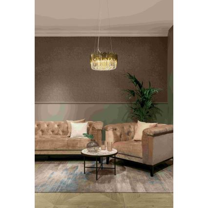MAXLIGHT P0368 - Lampadario a sospensione con filo TREND 8xE14/40W/230V diametro 45 cm oro