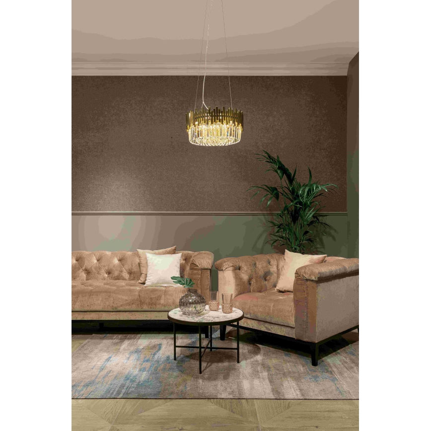 MAXLIGHT P0368 - Lampadario a sospensione con filo TREND 8xE14/40W/230V diametro 45 cm oro