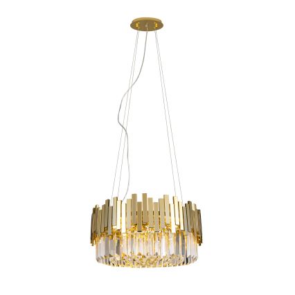 MAXLIGHT P0368 - Lampadario a sospensione con filo TREND 8xE14/40W/230V diametro 45 cm oro