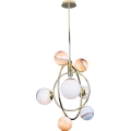 MAXLIGHT P0378 - Lampadario a sospensione con supporto rigido COSMOS 7xG9/40W/230V oro