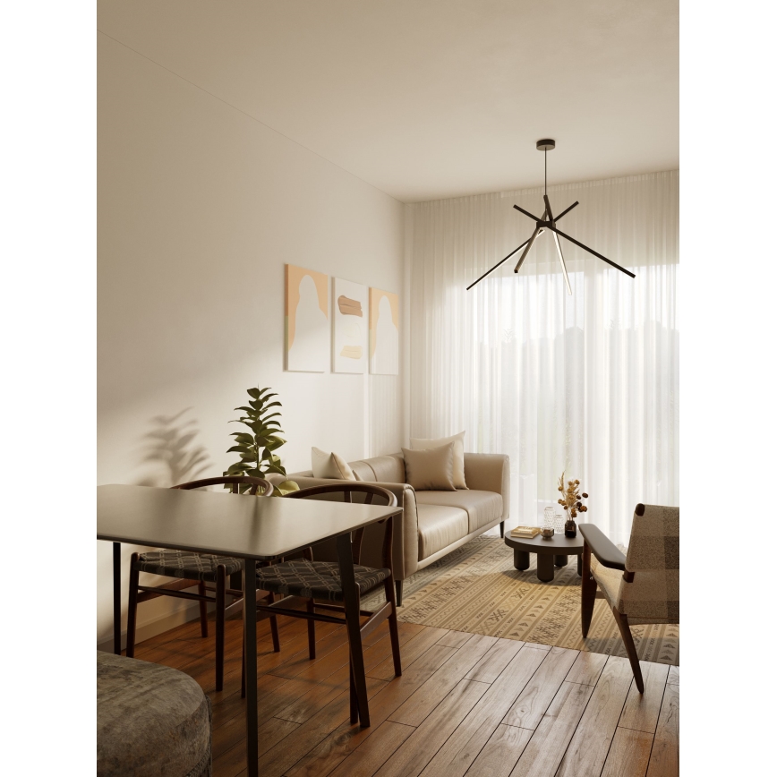 MAXLIGHT P0412 - Lampadario LED a sospensione con filo RAGNO LED/33W/230V nero