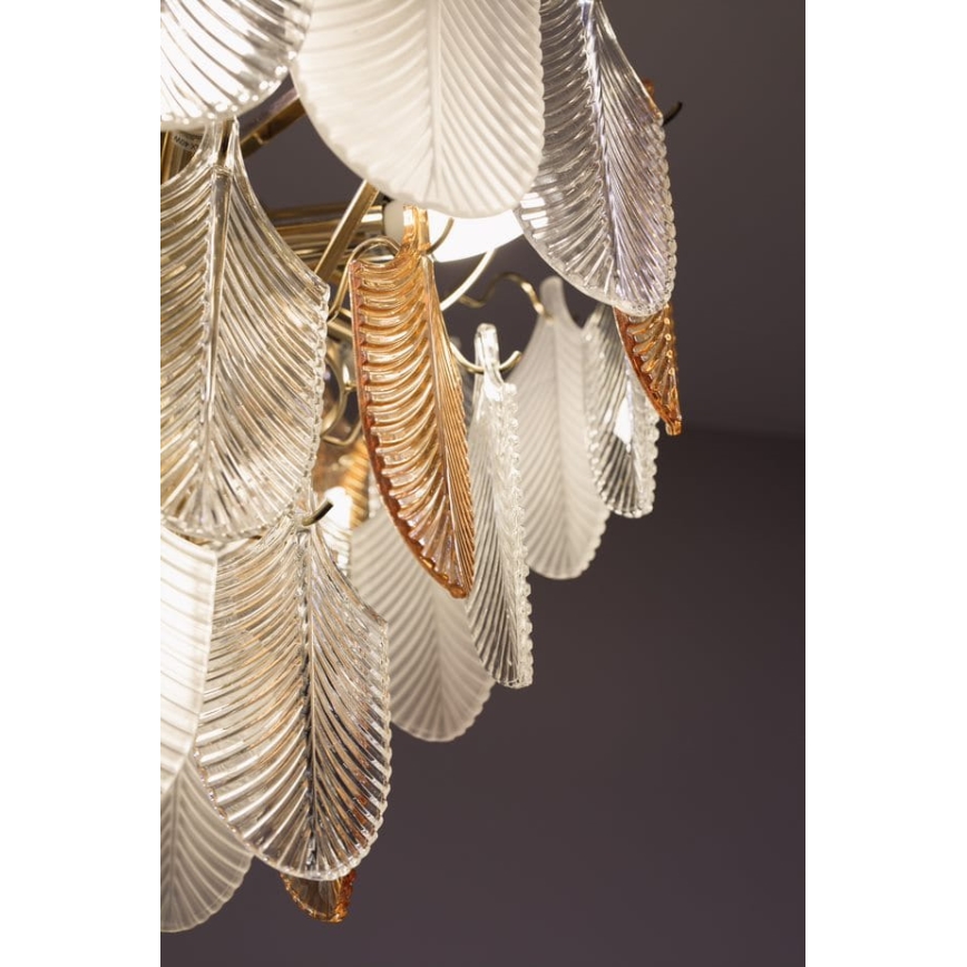 MAXLIGHT P0417 - Lampadario a sospensione con catena ARWENA 7xE14/40W/230V diametro 50 cm oro