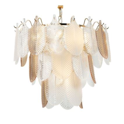MAXLIGHT P0417 - Lampadario a sospensione con catena ARWENA 7xE14/40W/230V diametro 50 cm oro