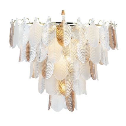 MAXLIGHT P0418 - Lampadario a sospensione con catena ARWENA 15xE14/40W/230V diametro 80 cm oro