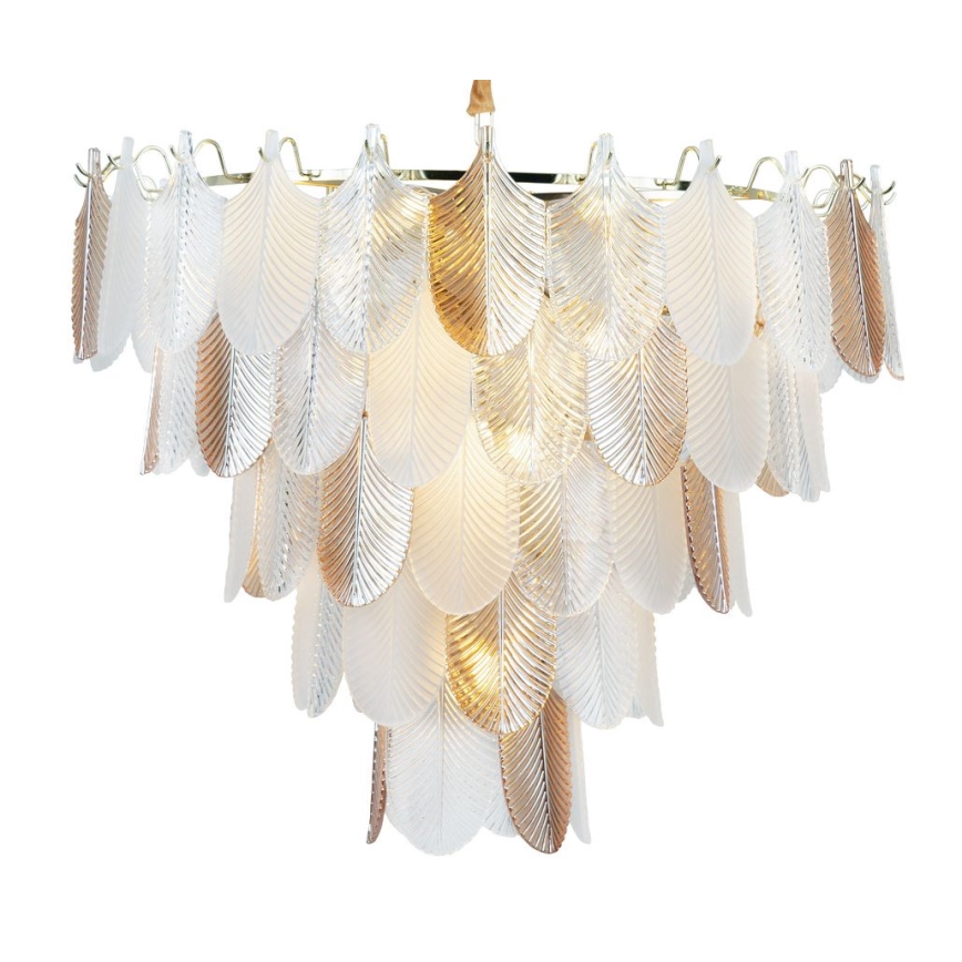 MAXLIGHT P0418 - Lampadario a sospensione con catena ARWENA 15xE14/40W/230V diametro 80 cm oro