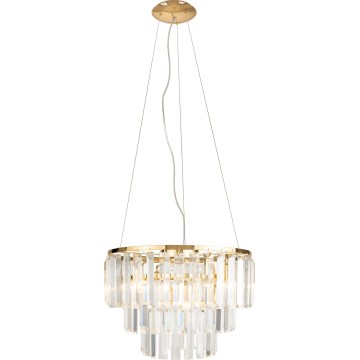 MAXLIGHT P0423 - Lampadario a sospensione con filo MONACO 9xG9/40W/230V diametro 42 cm oro