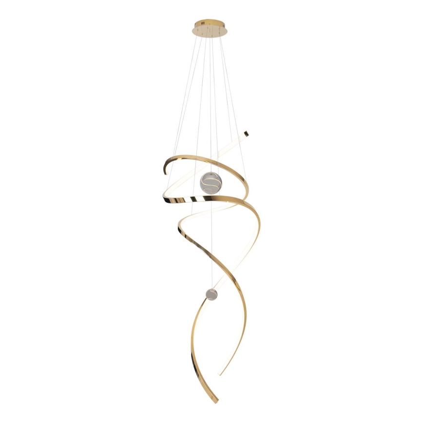 MAXLIGHT P0427D - Lampadario a sospensione con filo LED dimmerabile RITZ LED/100W/230V diametro 60 cm CRI 90 oro