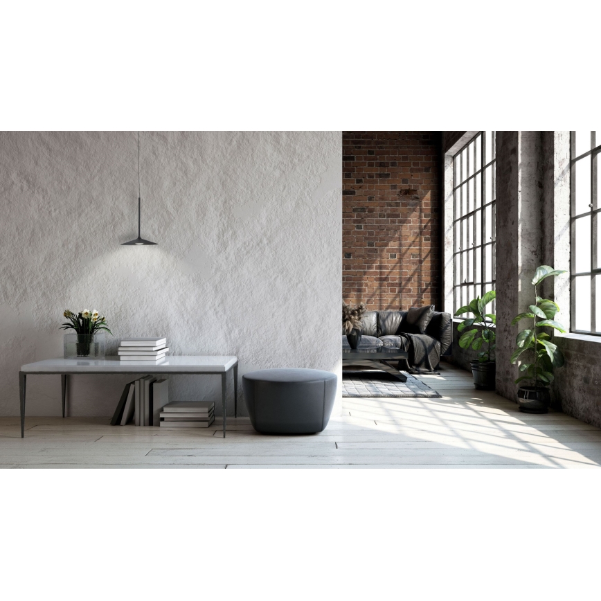MAXLIGHT P0456 - Lampadario LED a sospensione con filo HANA LED/6W/230V diametro 17,5 cm nero