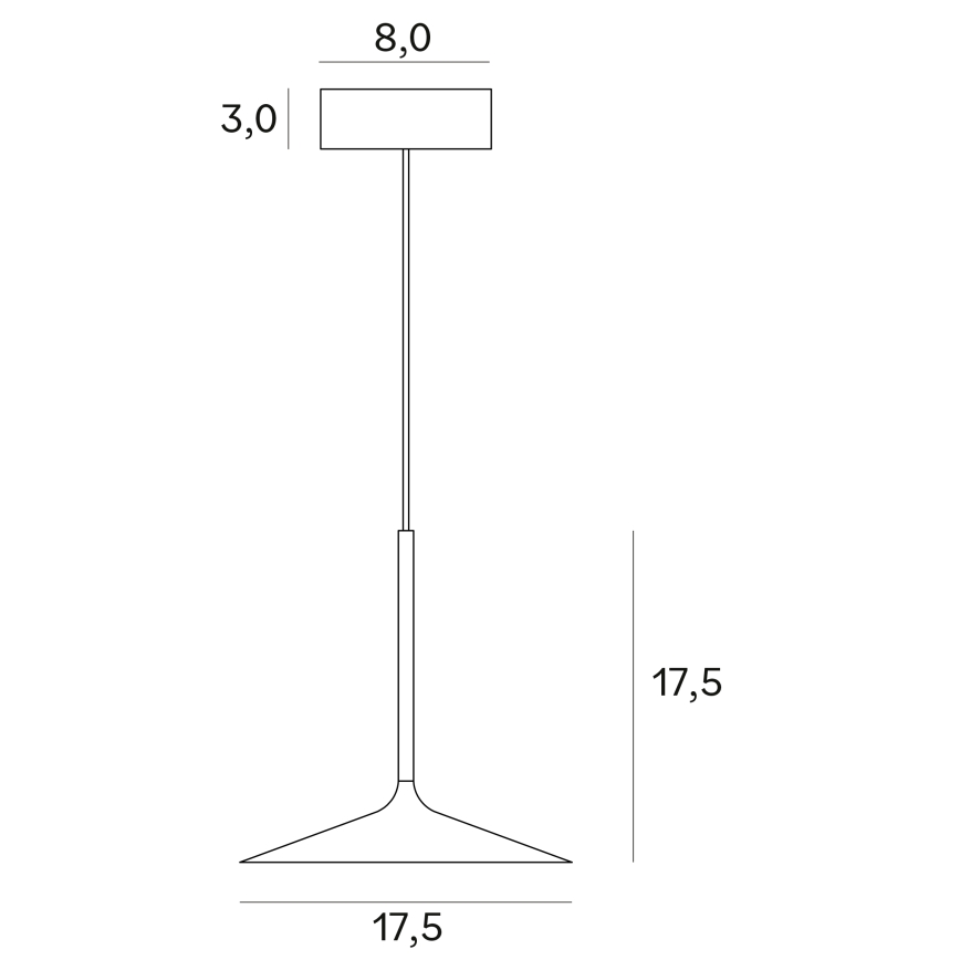 MAXLIGHT P0456 - Lampadario LED a sospensione con filo HANA LED/6W/230V diametro 17,5 cm nero
