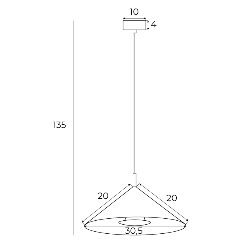 MAXLIGHT P0505 - Lampadario LED a sospensione con filo VULCANO LED/5W/230V diametro 30,5 cm bianco