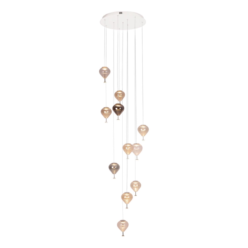 MAXLIGHT P0526D - Lampadario a sospensione con filo LED dimmerabile PALLONCINI 11xLED/6W/230V diametro 45 cm limpido/beige/fumé