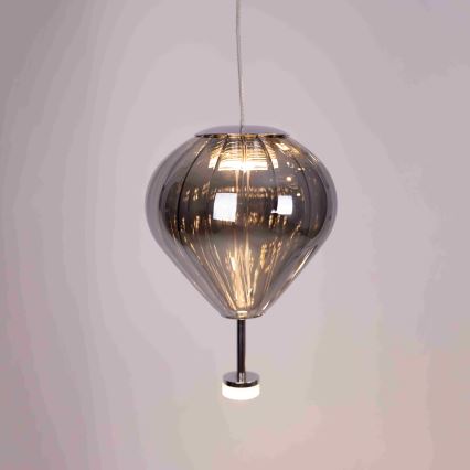 MAXLIGHT P0526D - Lampadario a sospensione con filo LED dimmerabile PALLONCINI 11xLED/6W/230V diametro 45 cm limpido/beige/fumé