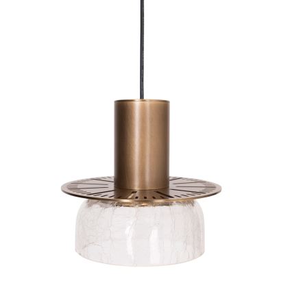 MAXLIGHT P0530 - Lampadario LED a sospensione con filo SIGNATURE LED/8W/230V diametro 15 cm ottone/limpido