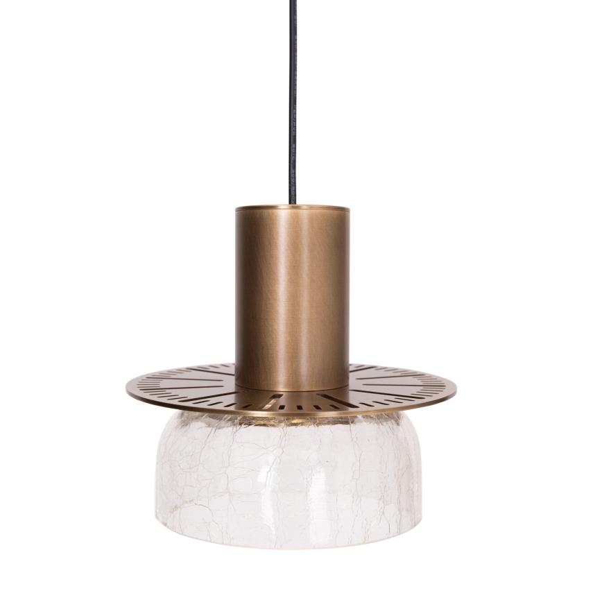 MAXLIGHT P0530 - Lampadario LED a sospensione con filo SIGNATURE LED/8W/230V diametro 15 cm ottone/limpido