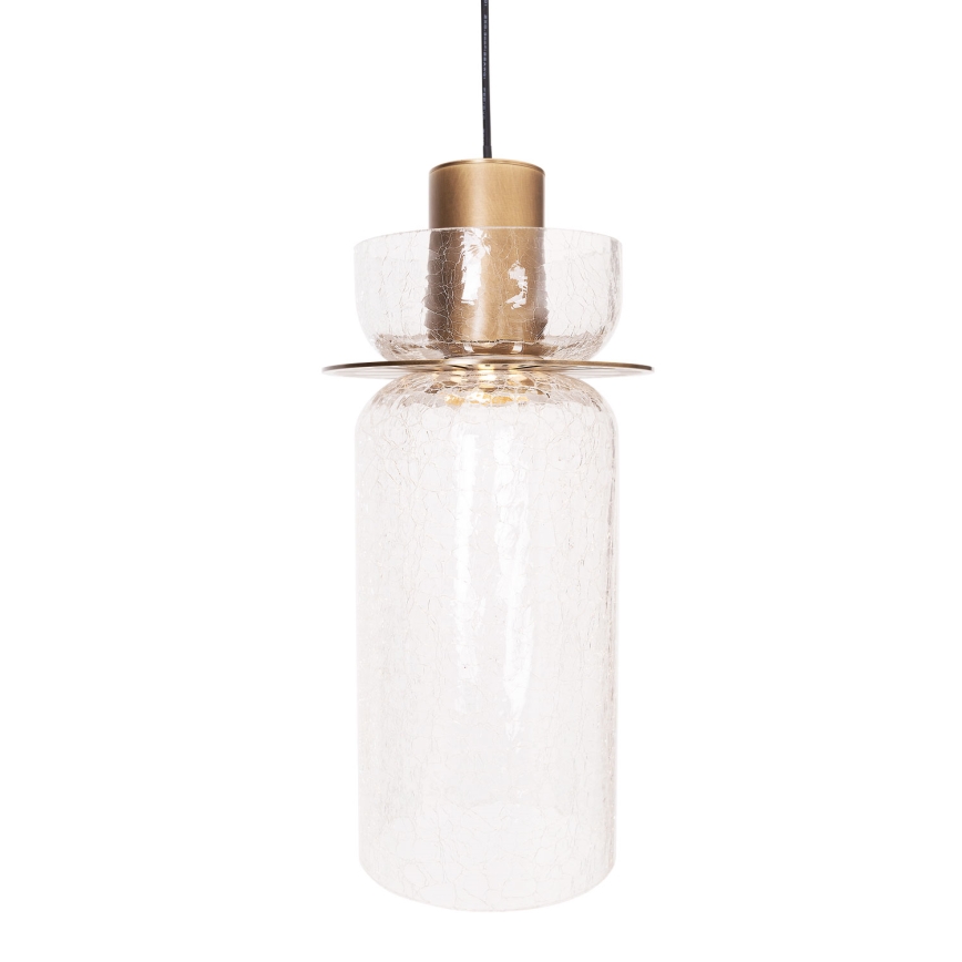 MAXLIGHT P0531 - Lampadario LED a sospensione con filo SIGNATURE LED/8W/230V diametro 15 cm ottone/limpido