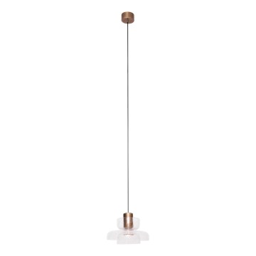 MAXLIGHT P0532 - Lampadario LED a sospensione con filo SIGNATURE LED/8W/230V diametro 22 cm ottone/limpido