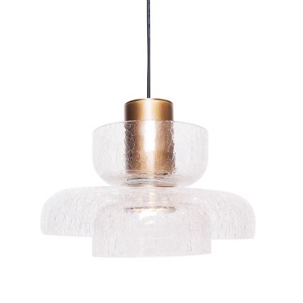 MAXLIGHT P0532 - Lampadario LED a sospensione con filo SIGNATURE LED/8W/230V diametro 22 cm ottone/limpido