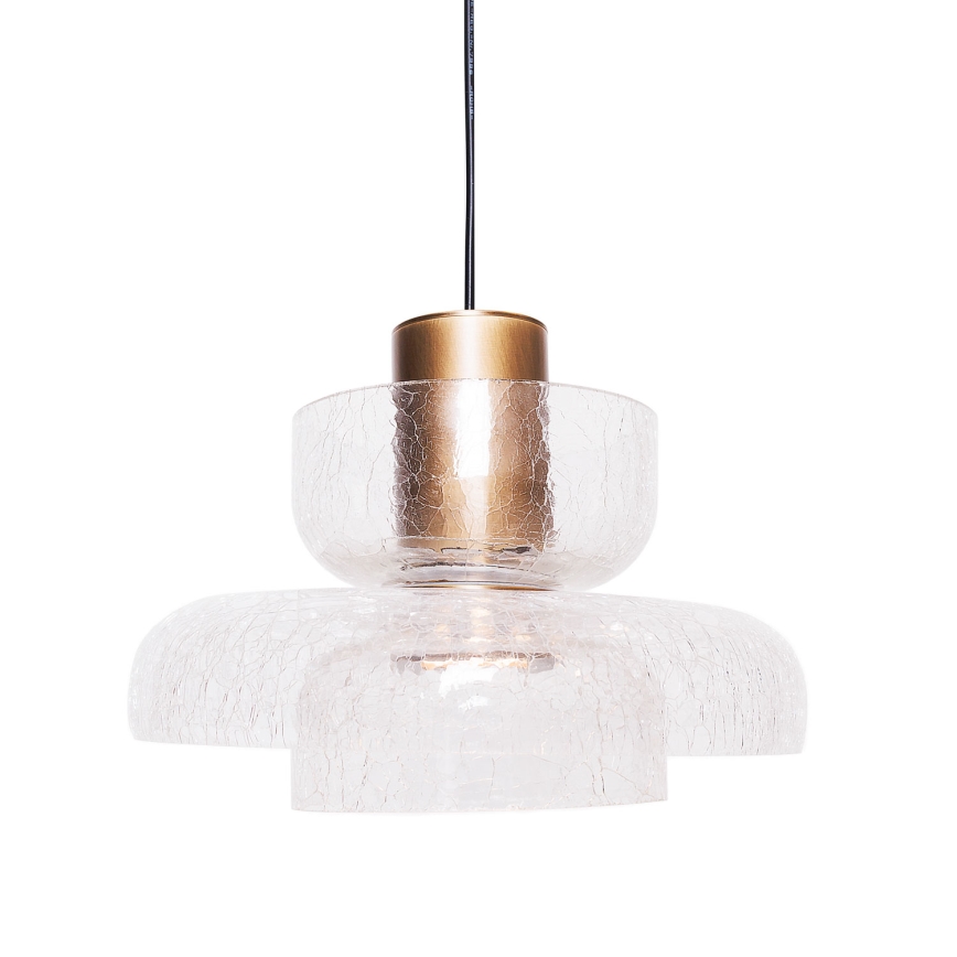 MAXLIGHT P0532 - Lampadario LED a sospensione con filo SIGNATURE LED/8W/230V diametro 22 cm ottone/limpido