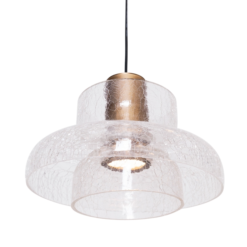 MAXLIGHT P0532 - Lampadario LED a sospensione con filo SIGNATURE LED/8W/230V diametro 22 cm ottone/limpido