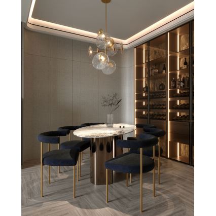 MAXLIGHT P0541 - Lampadario a sospensione con supporto rigido LED ALLURE 14xLED/5W/230V diametro 60 cm oro
