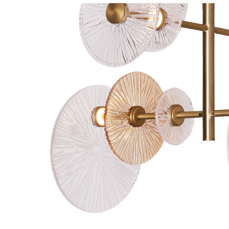 MAXLIGHT P0541 - Lampadario a sospensione con supporto rigido LED ALLURE 14xLED/5W/230V diametro 60 cm oro