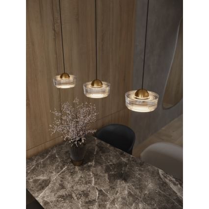 MAXLIGHT P0542 - Lampadario LED a sospensione con filo LIPARI LED/6W/230V diametro 16 cm limpido