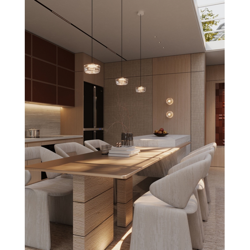 MAXLIGHT P0542 - Lampadario LED a sospensione con filo LIPARI LED/6W/230V diametro 16 cm limpido