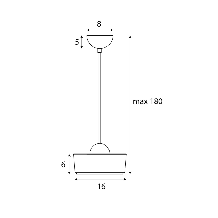 MAXLIGHT P0542 - Lampadario LED a sospensione con filo LIPARI LED/6W/230V diametro 16 cm limpido