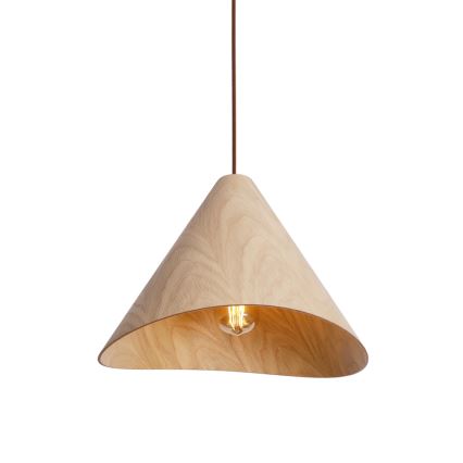 MAXLIGHT P0547 - Lampadario a sospensione con filo SAKURA 1xE27/60W/230V diametro 33,5 cm quercia
