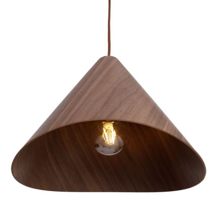 MAXLIGHT P0548 - Lampadario a sospensione con filo SAKURA 1xE27/60W/230V diametro 33,5 cm noce