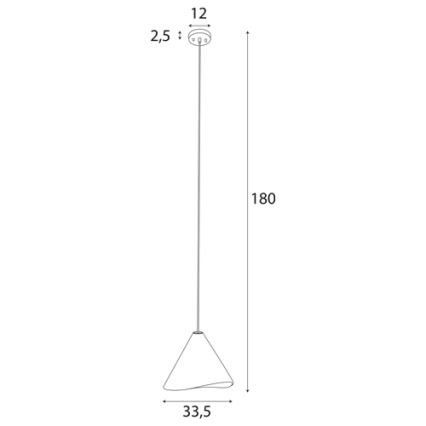 MAXLIGHT P0548 - Lampadario a sospensione con filo SAKURA 1xE27/60W/230V diametro 33,5 cm noce