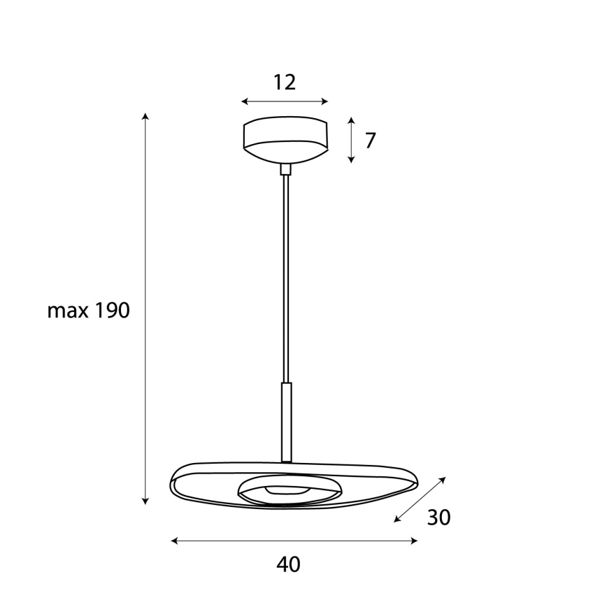 MAXLIGHT P0561 - Lampadario LED a sospensione con filo DEUX LED/5W/230V beige/grigio