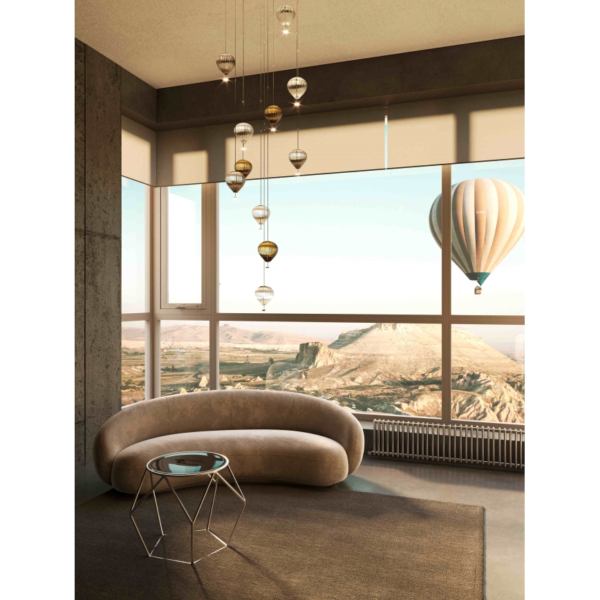 MAXLIGHT P0576 - Lampadario LED a sospensione con filo PALLONCINI 2xLED/3W/230V diametro 12 cm fumé