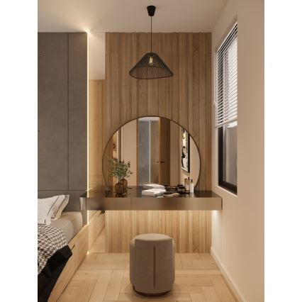 MAXLIGHT P0579 - Lampadario a sospensione con filo AMALFI 1xE27/15W/230V diametro 45 cm nero