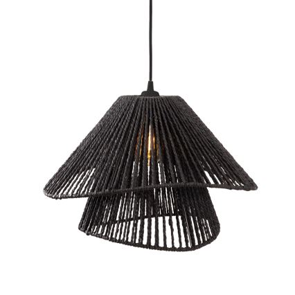MAXLIGHT P0580 - Lampadario a sospensione con filo AMALFI 1xE27/15W/230V diametro 45 cm nero