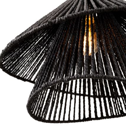 MAXLIGHT P0580 - Lampadario a sospensione con filo AMALFI 1xE27/15W/230V diametro 45 cm nero