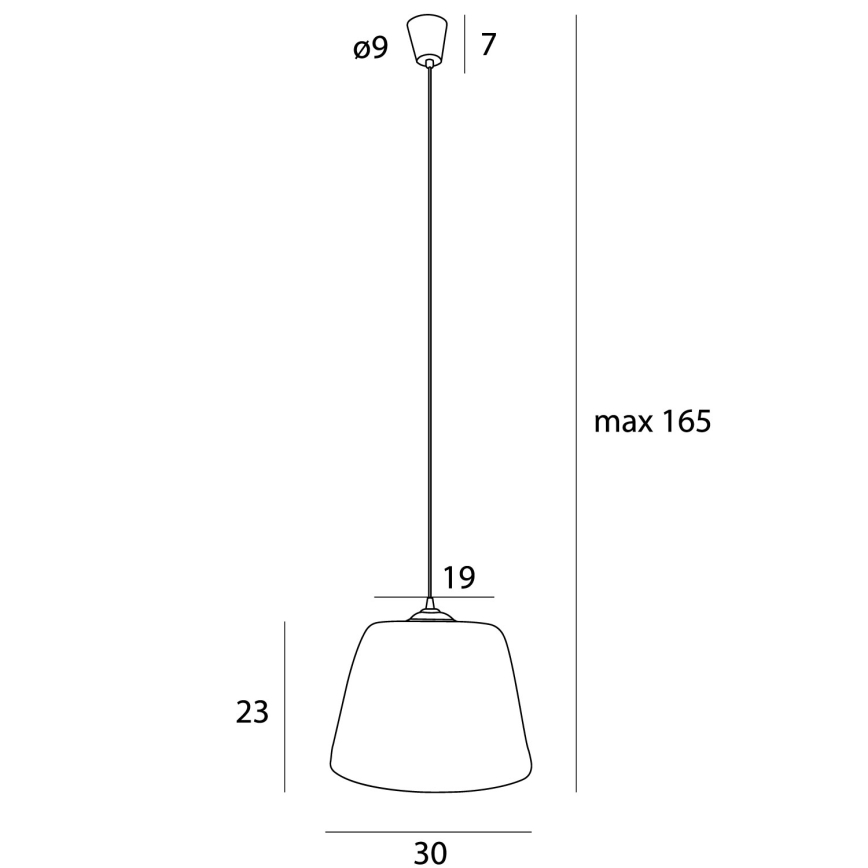 MAXLIGHT P0582 - Lampadario a sospensione con filo POT 1xE27/15W/230V diametro 30 cm beige