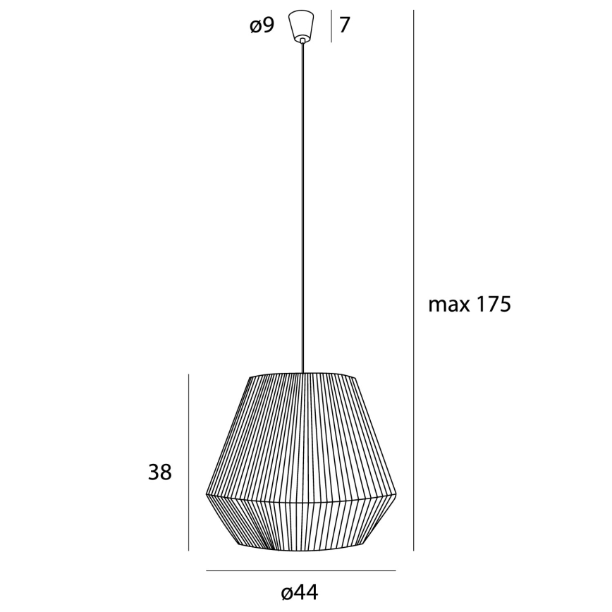 MAXLIGHT P0584 - Lampadario a sospensione con filo PRASLIN 1xE27/15W/230V diametro 44 cm beige