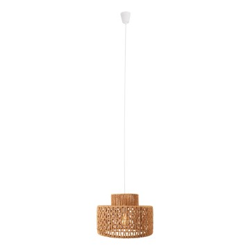 MAXLIGHT P0587 - Lampadario a sospensione con filo RAFFLE 1xE27/15W/230V diametro 40 cm marrone