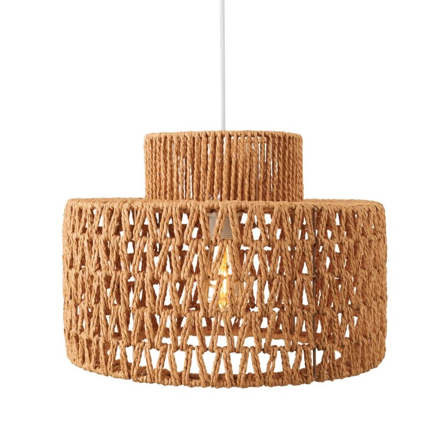 MAXLIGHT P0587 - Lampadario a sospensione con filo RAFFLE 1xE27/15W/230V diametro 40 cm marrone