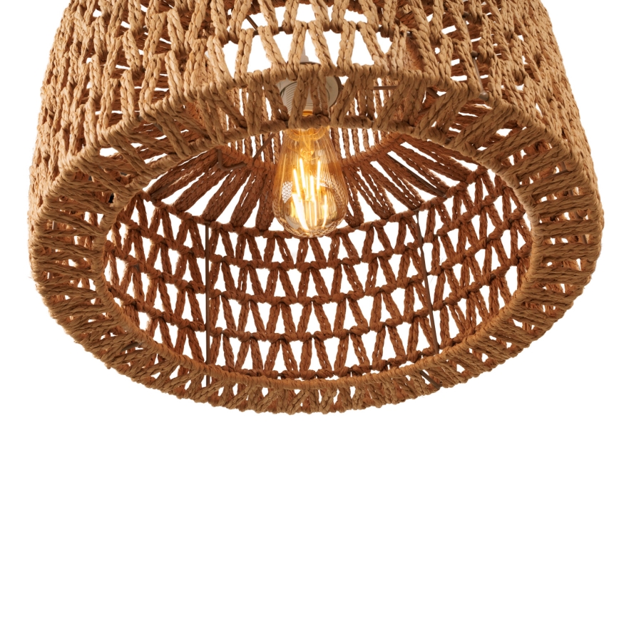 MAXLIGHT P0587 - Lampadario a sospensione con filo RAFFLE 1xE27/15W/230V diametro 40 cm marrone