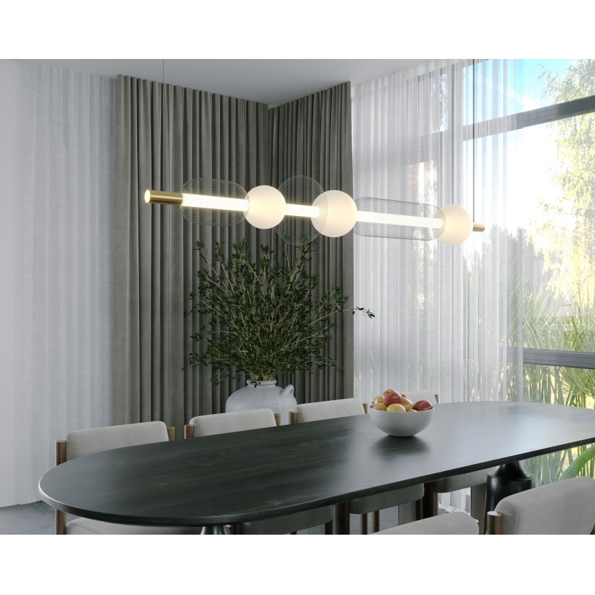 MAXLIGHT P0593 - Lampadario LED a sospensione con filo BORA LED/29W/230V bianco/nero