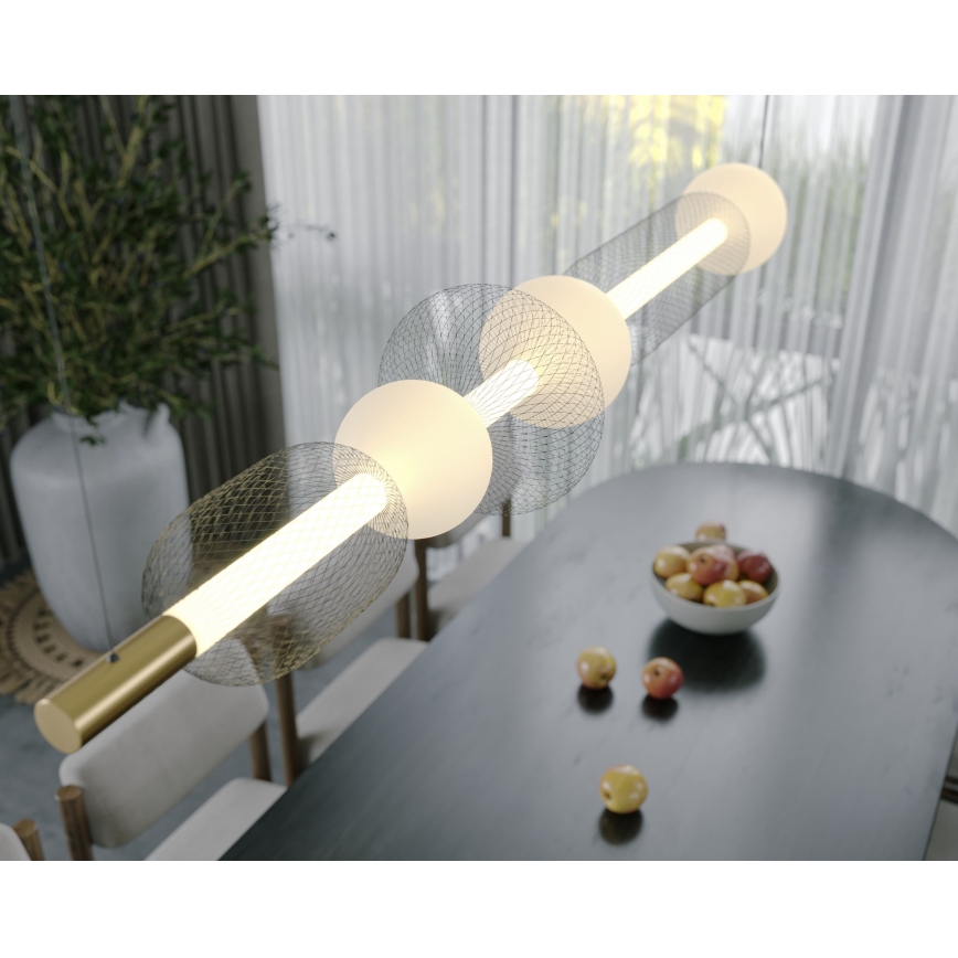 MAXLIGHT P0593 - Lampadario LED a sospensione con filo BORA LED/29W/230V bianco/nero