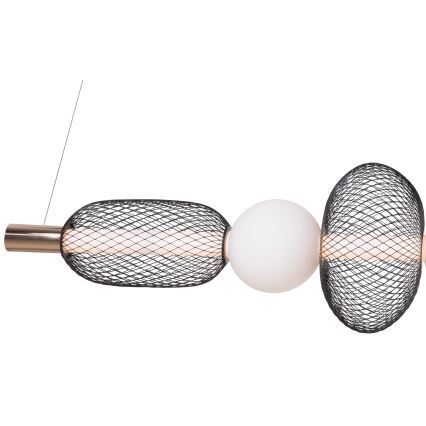 MAXLIGHT P0593 - Lampadario LED a sospensione con filo BORA LED/29W/230V bianco/nero