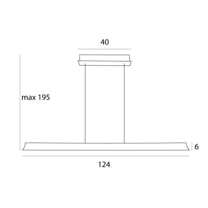 MAXLIGHT P0595 - Lampadario a sospensione con filo LED dimmerabile JO-JO LED/38W/230V 2700/4500/5500K antracite