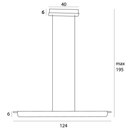 MAXLIGHT P0596 - Lampadario LED dimmerabile a sospensione su cavo JO-JO LED/40W/230V 2700/4500/5500K dorato