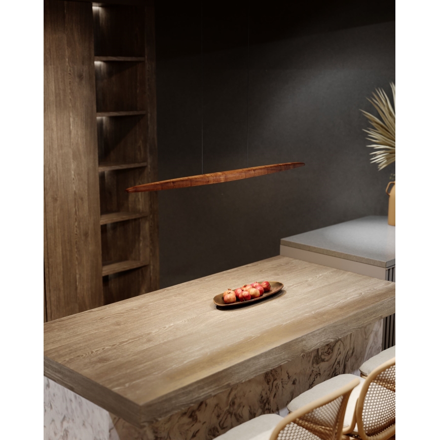 MAXLIGHT P0598 - Lampadario LED a sospensione con filo WOODY LED/25W/230V marrone/pino