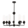 MAXLIGHT P0632 - Lampadario a sospensione su asta NOVA 7xG9/7W/230V Ø 70 cm nero